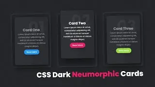 Neumorphism Card Design With Hover Animation Using HTML & CSS