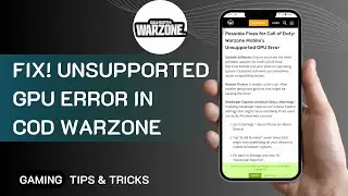 How To Fix Unsupported GPU In Cod Warzone Mobile Unable To Launch Error | Unsupported GPU Cod Warzon