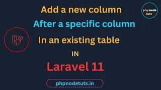 🧐How to add a new column after a specific column in an existing table in Laravel|Laravel 11 Tutorial