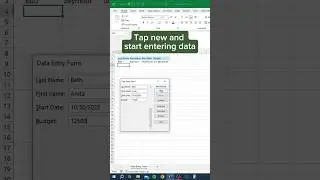 Data Entry Form in Excel‼️ #excel