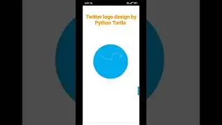 Twitter logo design by Python Turtle | #shorts #youtubeshorts