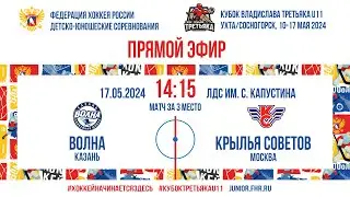 Кубок Третьяка U11. Матч за 3-е место. Волна — Крылья Советов | 17.05.2024, 