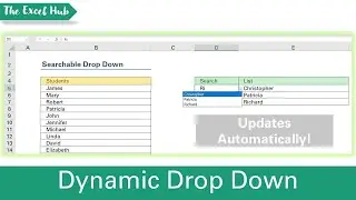 Searchable List In Excel – Create A Dynamic Dropdown Using The FILTER, ISNUMBER & SEARCH Functions