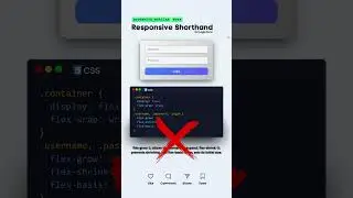 Responsive Login Shorthand #codewith_muhilan #css #coding #navbar