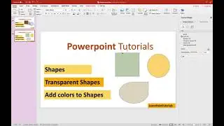 How to insert Colorful Shapes and Transparent Shapes in Powerpoint