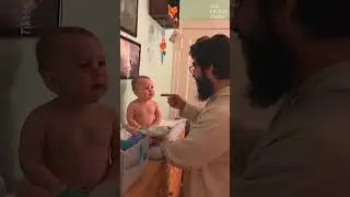 This cute baby sings with daddy! How adorable!