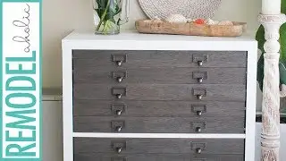 IKEA Hack Kallax Shelf to Flat File Cabinet + Drawers