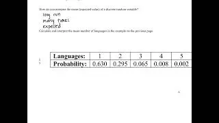 6.1 (pt 2) Notes: More on Discrete Random Variables