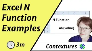 Return Cell Value as Number with Excel N Function