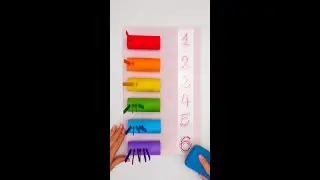 EASY! Lets DIY Rainbow Counting Board #shorts #learncounting