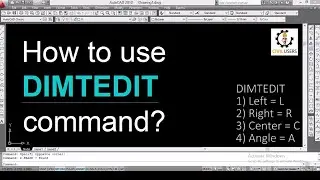 Dimtedit command in autocad || dimension text edit command || AutoCAD