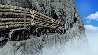 Flatbed & Truck Transportation Extreme Dangerous Situations - BeamNG.drive