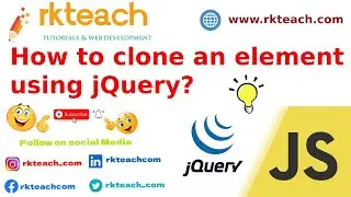 jQuery Clone Method Tutorial in Hindi  |  How to use clone function to clone an HTML Object