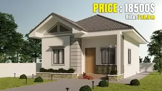 #Small House 7x8.8m #budget #18500$ (#ផ្ទះវីឡាតឿ)