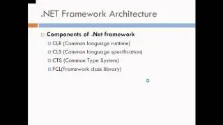 NET Framework Architecture