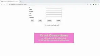 coming next video [demo]  |Crud Operations in using Connected Architecture