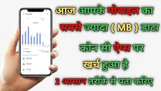 Mobile me kis app par kitna internet use hua kaise pata kare | How to Check data usage | Data usage