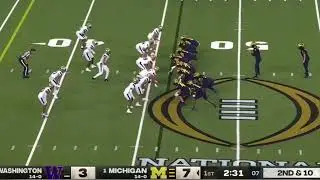 Donovan Edwards 46 Yard Touchdown Run | #2 Washington vs #1 Michigan | 2024 National Championship