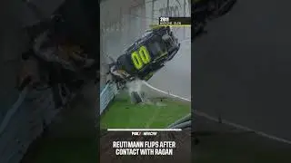 Reutimann flips after contact with Ragan 🫣 #NASCAR #racing #crash