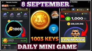 Hamster Kombat Key 8 September🗝️ | Hamster Kombat Today Key|Mini Game Hamster Kombat 8 September|Key