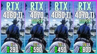 RTX 4060 TI vs RTX 4070 SUPER vs RTX 4060 TI 16GB vs RTX 4070 TI SUPER - Test in 20 Games