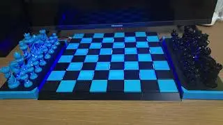 K1 Max - Epic Blue LED Chess Set