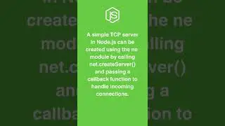 Creating a TCP Server in Node.js