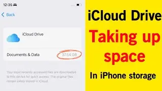 Icloud Drive Showing In Iphone Storage . How To Fix?