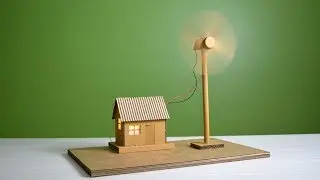 How to make working model of a wind turbine from cardboard | school project