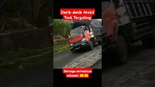 Mobil Truk Terguling 😱😔 