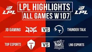 LPL Highlights ALL GAMES Week 1 Day 7 | LPL Summer Split 2024