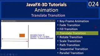 Animation | Translate Transition | JavaFx 3D Tutorials #24