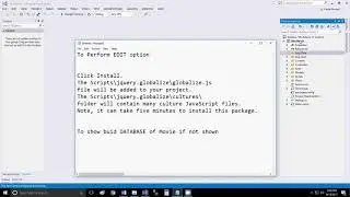 MVC Add Globalize script using Nuget Package Manager and Show Hidden DATABASE