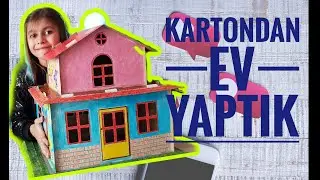 Kartondan Barbie Evi | Boya yapıştır yap |