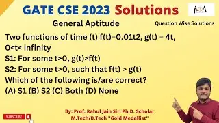 GATE CS 2023 Solutions | General Aptitude | Detailed Explanation With Complete Concepts