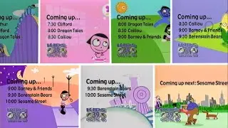 PBS Kids Weekday Schedule Bumper Compilation (2004 WFWA-TV)