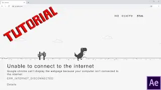 Chrome Dino Game Animation in After Effects Tutorial