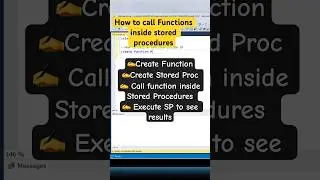 How to call SQL functions inside stored procedures #sql #sqlqueries #sqlinterview #shorts #coding