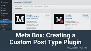 Meta Box: Creating a Custom Post Type Plugin