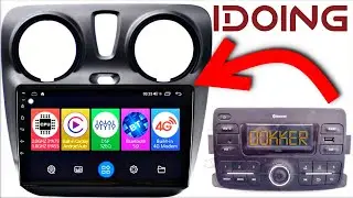 Idoing 9" Android 12 Car Head Unit Renault-Dacia Dokker Installation