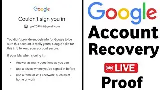 How to recover gmail password || email recovery karne ka tarika || couldn't sign in google problem