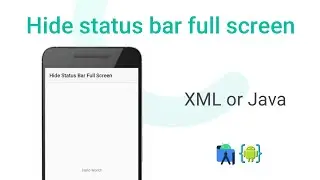 How to hide status bar full screen in Android studio or AIDE app || Codser Codroid