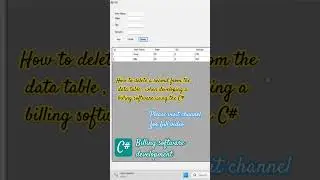 C# Software development _ delete record #shorts