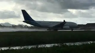 BEAUTIFUL A330 TAKE OFF IN A RAINY DAY🛫