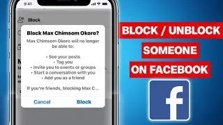 How to BLOCK/UNBLOCK Someone On Facebook!