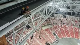 level4: NDP 2016 Rescue. Singapore stadium Practice rope access rescue