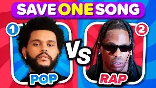 POP vs RAP: Save One Drop One Song 🎵 | Music Quiz Challenge