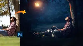 Day to night photo manipulation easy steps | Make Fantasy Photo Manipulation in Photoshop