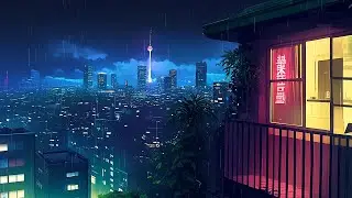 Feel positive in Retro Rainy Town ~ Rainy Lofi Hip Hop Mix to relax your mind ~ Chill Beats Mix