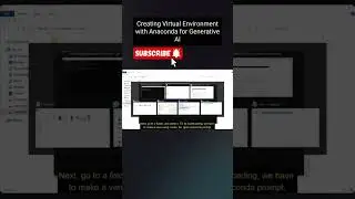 Creating Virtual Environment with Anaconda for Generative AI #short #viral #generativeai #anaconda